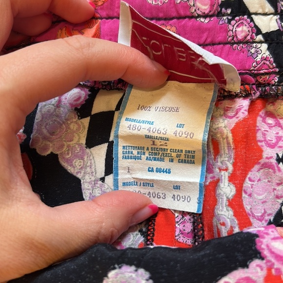 VINTAGE JEWEL CHECKERED GRAPHIC LIGHTWEIGHT UNIQUE MAXI SKIRT - Picture 9 of 9